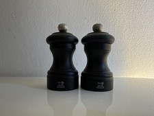 PEUGEOT Pfeffermühle + Salz BISTRO 10cm Buchenholz Schwarz Matt  Stahlmahlwerk 