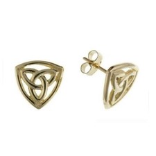 Gelbgold Keltische Ohrstecker