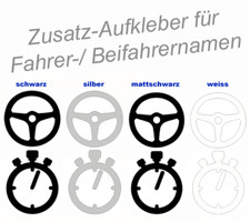 Aufkleber LENKRAD + STOPPUHR -