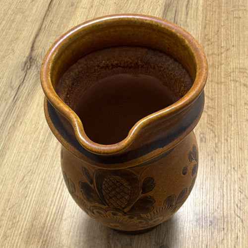 Keramik krug braun glänzend - krug,