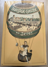 Schönes Jever Emailleschild gemarkt Cornelia von Seidlein 87 DURO EMAILLIERWERK