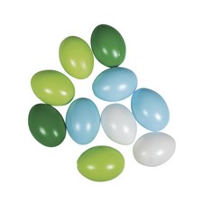 Plastik Eier, 6cm ø, 4 Farben