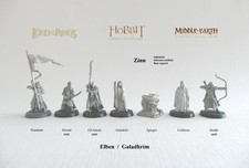 7 x Zinn - Hauptleute der Galadhrim / Elben - GW - HdR - unbemalt / entfärbt