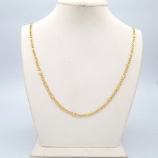 585 Gold Kette 55cm Figaro Steg Unisex NEU 14 Karat Gelbgold Halskette 5,46g