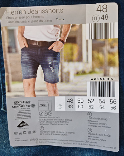 Watson herren jeansshorts 48 - herren-jeansshorts,