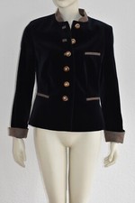 BAUER SELECTION - Trachten Blazer aus Samt in dunkel Blau m. Hornknöpfen Gr. 42