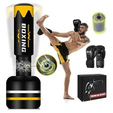 Boxsack Erwachsene 180cm Kunstoff inkl. Boxhandschuhe & Pumpen-Set