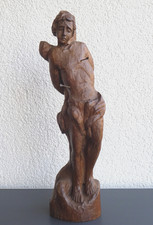 Ältere  Holz Figur Hl. Heiliger Sebastian Heiligenfigur Holzfigur  Größe 42 cm
