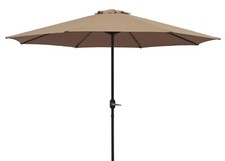 Sonnenschirm Marktschirm Kurbelschirm 300cm rund taupe, UV Schutz 50+, 2. WAHL