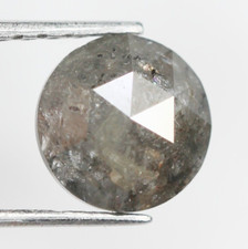 0.89 CT Natürlich Loser Diamant Salz Und Pfeffer Grau Farbe Rund Rose Schnitt