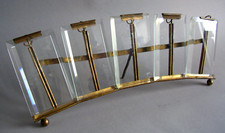 5-fach Bilderrahmen Frankreich Louis XVI 1880 Standrahmen Messing Gold Glas
