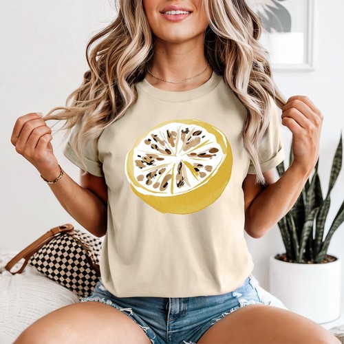 Lemon slice damen shirt - damen, t-shirt