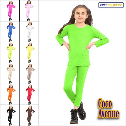 Mädchen uni shirt leggings - t-shirt,
