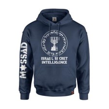 Hoodie MOSSAD Israel Geheimdienst Abzeichen Spion Agent Pullover Tel Aviv #43381