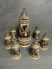 7 Bierseidel Keramik Bierkrug