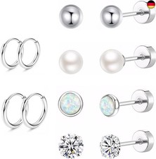6 Paar Titan Ohrringe Damen
