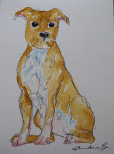 Original kleines Aquarell