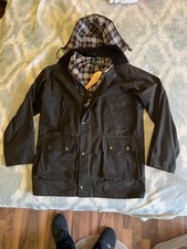 neue Romneys Wachsjacke Country, mit Kapuze schwarz