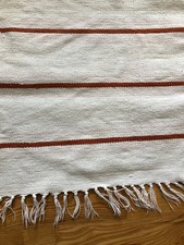 Teppich Vorleger Läufer mit Fransen Baumwolle Flickenteppich 50 x 90 cm 2 Stück