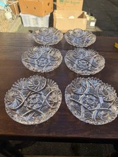 6 Alte Crystal Untersetzer