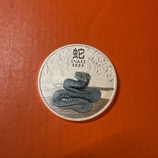 Silbermünze Australien farbig