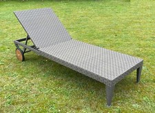 Sonnenpartner Garten+Sonnenliege "Caicos" Alu + Polyrattan inkl. Kissen WIE NEU
