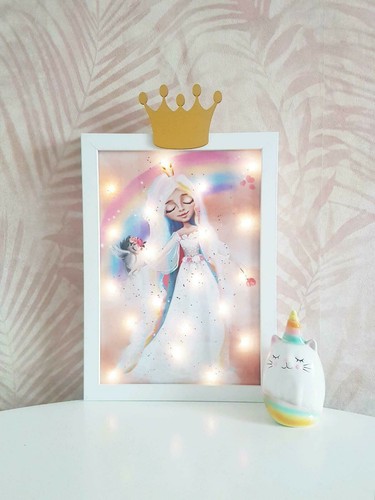 Led bild prinzessin - led,
