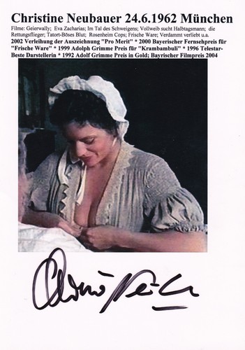 Autogramm christine neubauer - autogramm,