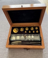 Präzisions-Gewichtssatz Apothekergewichte Antik Vintage