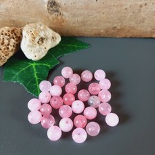 30 Rosenquarz Perlen gefärbt