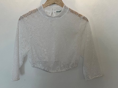 Dirndlbluse aus stretch spitze - dirndlbluse,