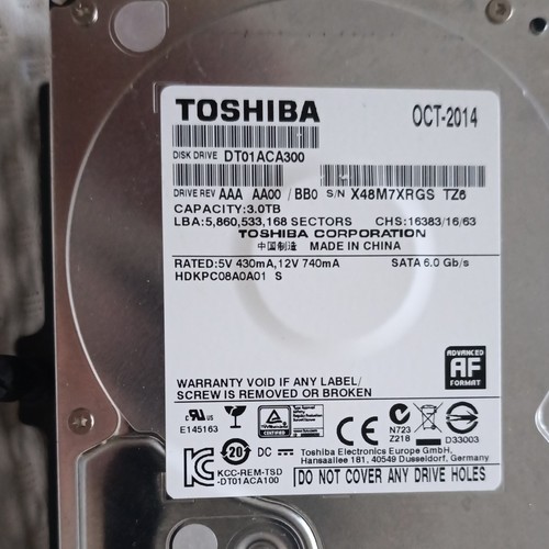 Toshiba dt01aca300 3tb - toshiba,
