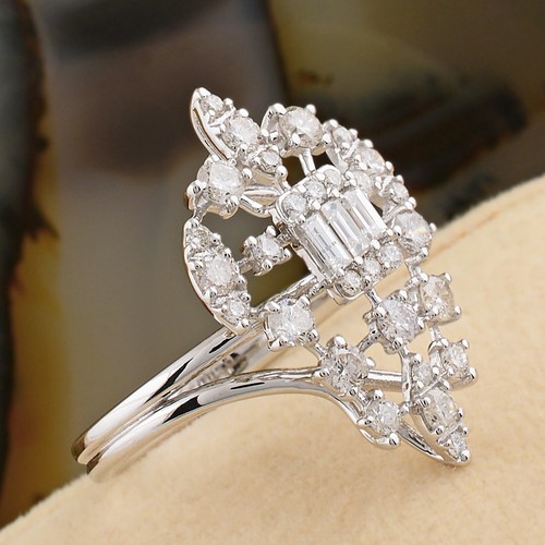 14k weißgold diamantring 15 - 14k, 1,15