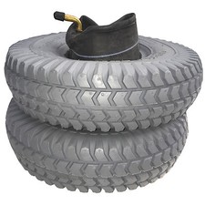 2 Stück 3.00-4 Rollstuhl Reifen grau Block+Schlauch 260x85  Elektromobil Scooter