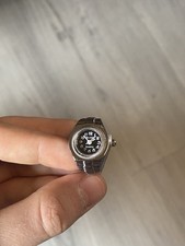 Y2k Vintage Uhren Ring Silber Schwarz Massiv Herren Damen