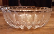 Kristallschale, Dessertschale, rund, geschliffen