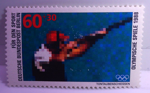 Briefmarke deutsche bundespost - briefmarke,