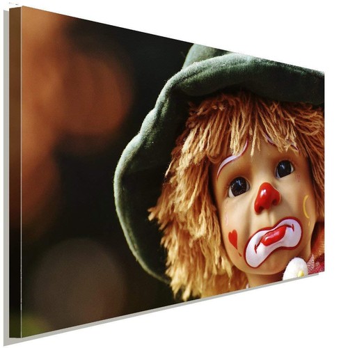 Puppe clown bunt leinwandbild - puppe,
