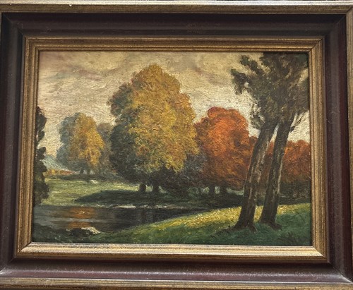 Altes ölbild landschaft - Ölbild, 1910