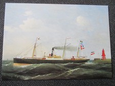 RAR  seltene AK  alter Zeit ! Gemälde wunderschön Schiff Dampfschiff PRIMA 1869