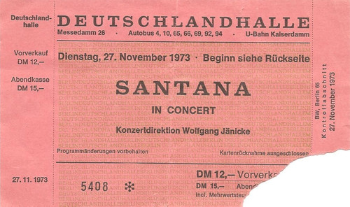 Santana concert 1973 - ,