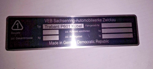 Typenschild schild ifa veb - ifa,