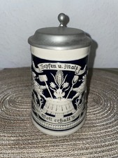 Bierkrug Steinkrug Zinndeckel
