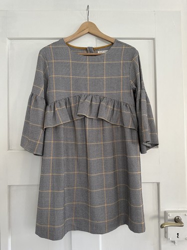 Zara kinder kleid grau gelb - zara,