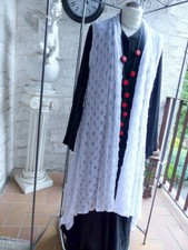 3422 Boris Industries Weiß AUSBRENNER Weste Strickjacke Kreise, Größe: 1 