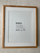 IKEA RIBBA Bilderrahmen Holz Buche mit Passepartout 40 x 50 cm