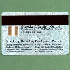 ?? Giesecke & Devrient " Chip - Karte " mit Magnetstreifen + gedrucktem Modul