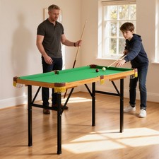 SPORTNOW Billardtisch Klappbar Mini Pool Billiard Tisch mit 2 Queues 16 Bällen