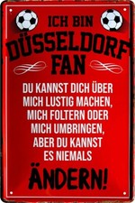  ''Düsseldorf Fan'' 20x30cm Blechschild