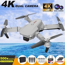 Faltbar WIFI FPV Drohne Mit 4K Kamera Mini Selfie Quadrocopter RC Drone +3 Akkus